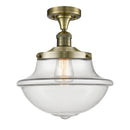 Innovations Lighting Oxford 1 Light 11.75" Semi-Flush Mount 517-1CH-AB-G542