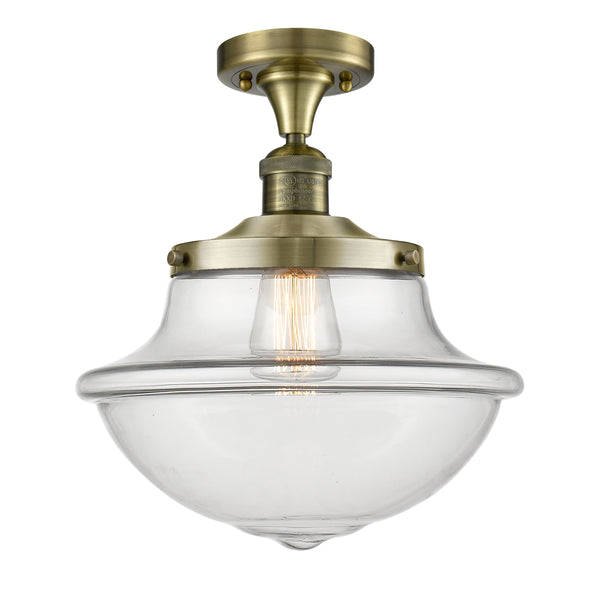Innovations Lighting Oxford 1 Light 11.75" Semi-Flush Mount 517-1CH-AB-G542