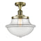 Innovations Lighting Oxford 1 Light 11.75" Semi-Flush Mount 517-1CH-AB-G542