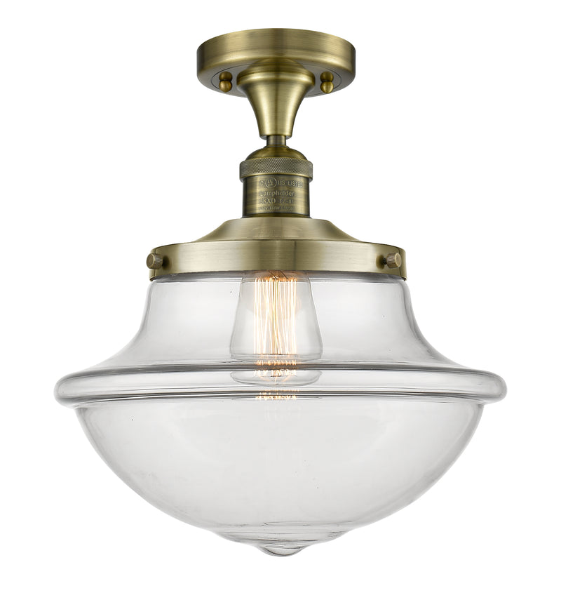 Innovations Lighting Oxford 1 Light 11.75" Semi-Flush Mount 517-1CH-AB-G542-LED