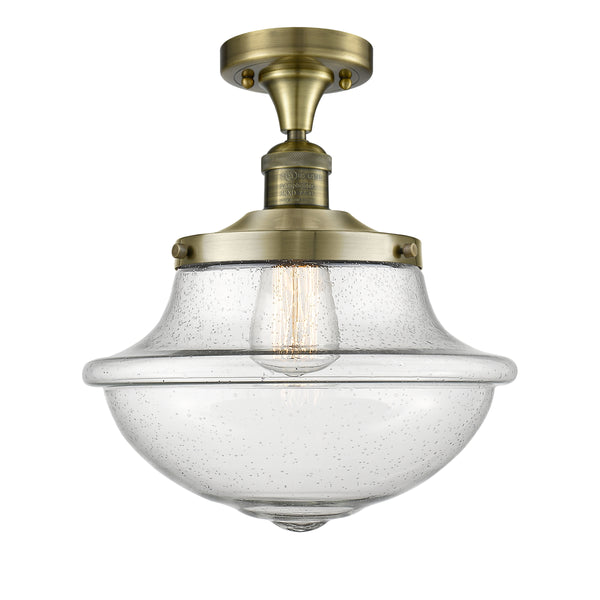 Innovations Lighting Oxford 1 Light 11.75" Semi-Flush Mount 517-1CH-AB-G544