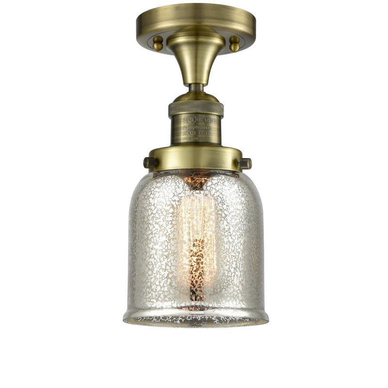 Innovations Lighting Small Bell 1 Light Semi-Flush Mount Part Of The Franklin Restoration Collection 517-1CH-AB-G58