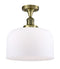 Innovations Lighting X-Large Bell 1 Light Semi-Flush Mount Part Of The Franklin Restoration Collection 517-1CH-AB-G71-L
