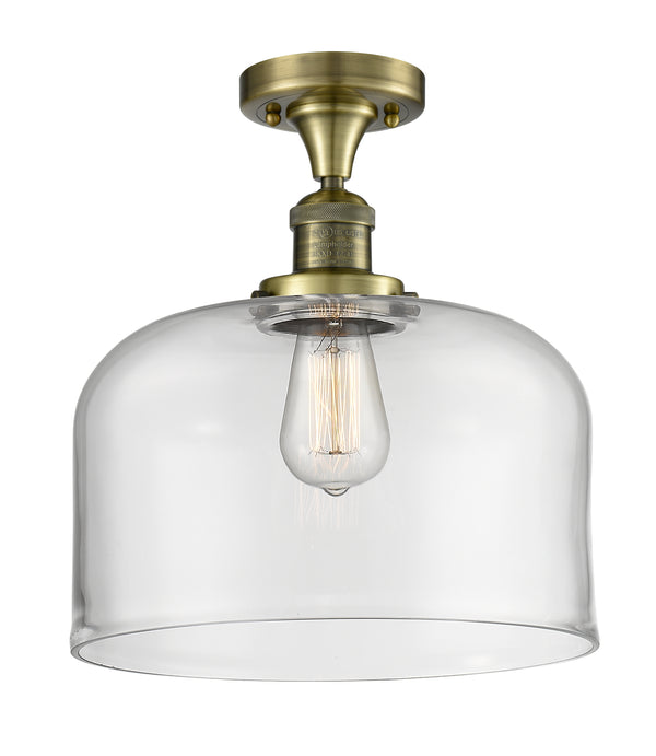 Innovations Lighting X-Large Bell 1 Light Semi-Flush Mount Part Of The Franklin Restoration Collection 517-1CH-AB-G72-L