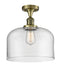 Innovations Lighting X-Large Bell 1 Light Semi-Flush Mount Part Of The Franklin Restoration Collection 517-1CH-AB-G72-L-LED