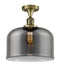 Innovations Lighting X-Large Bell 1 Light Semi-Flush Mount Part Of The Franklin Restoration Collection 517-1CH-AB-G73-L