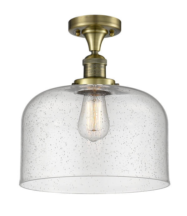 Innovations Lighting X-Large Bell 1 Light Semi-Flush Mount Part Of The Franklin Restoration Collection 517-1CH-AB-G74-L