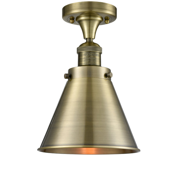 Innovations Lighting Appalachian 1 Light Semi-Flush Mount Part Of The Franklin Restoration Collection 517-1CH-AB-M13-AB