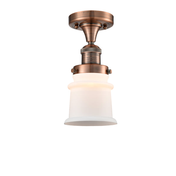 Innovations Lighting Small Canton 1 Light Semi-Flush Mount Part Of The Franklin Restoration Collection 517-1CH-AC-G181S