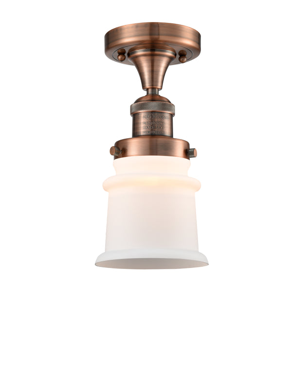 Innovations Lighting Small Canton 1 Light Semi-Flush Mount Part Of The Franklin Restoration Collection 517-1CH-AC-G181S-LED