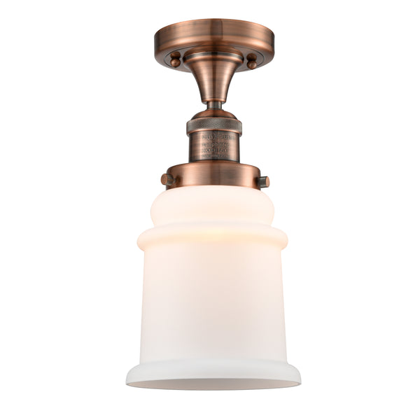 Innovations Lighting Canton 1 Light Semi-Flush Mount Part Of The Franklin Restoration Collection 517-1CH-AC-G181
