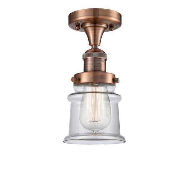 Innovations Lighting Small Canton 1 Light Semi-Flush Mount Part Of The Franklin Restoration Collection 517-1CH-AC-G182S