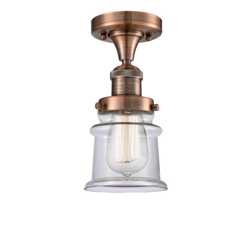 Innovations Lighting Small Canton 1 Light Semi-Flush Mount Part Of The Franklin Restoration Collection 517-1CH-AC-G182S