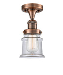Innovations Lighting Small Canton 1 Light Semi-Flush Mount Part Of The Franklin Restoration Collection 517-1CH-AC-G182S-LED