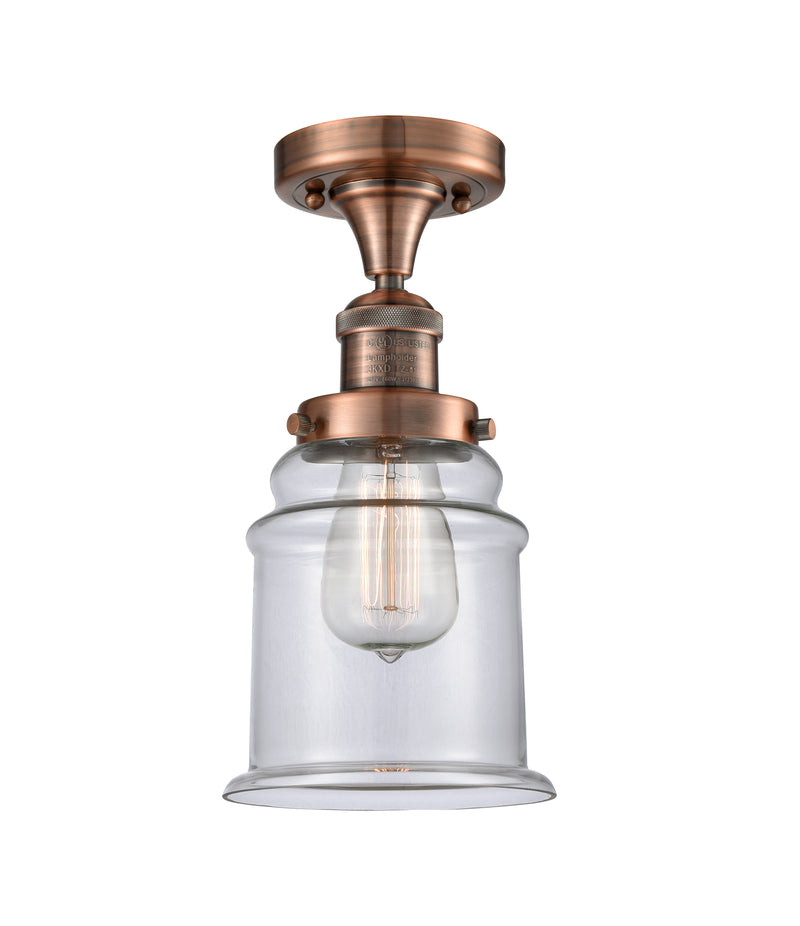 Innovations Lighting Canton 1 Light Semi-Flush Mount Part Of The Franklin Restoration Collection 517-1CH-AC-G182-LED