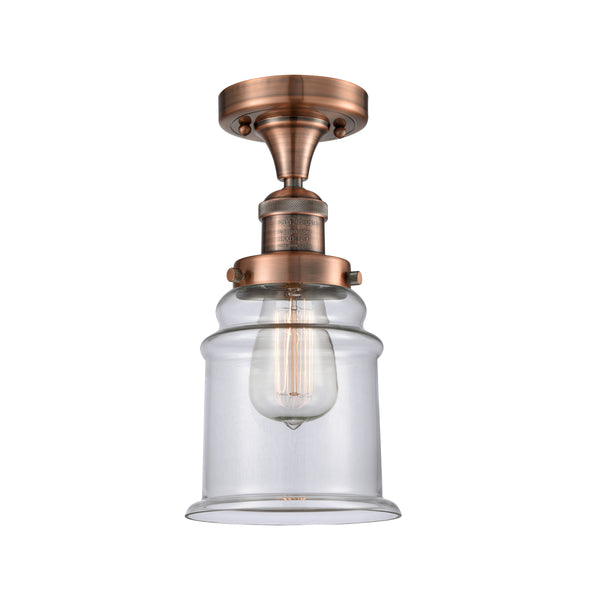 Innovations Lighting Canton 1 Light Semi-Flush Mount Part Of The Franklin Restoration Collection 517-1CH-AC-G182