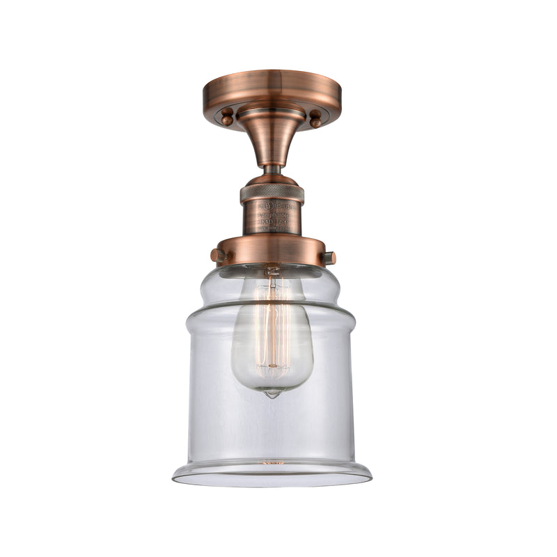 Innovations Lighting Canton 1 Light Semi-Flush Mount Part Of The Franklin Restoration Collection 517-1CH-AC-G182