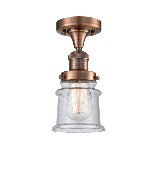 Innovations Lighting Small Canton 1 Light Semi-Flush Mount Part Of The Franklin Restoration Collection 517-1CH-AC-G184S-LED