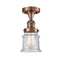 Innovations Lighting Small Canton 1 Light Semi-Flush Mount Part Of The Franklin Restoration Collection 517-1CH-AC-G184S-LED