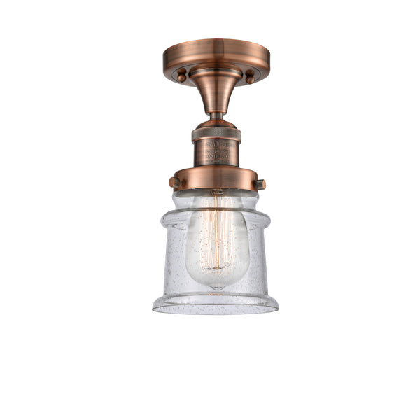 Innovations Lighting Small Canton 1 Light Semi-Flush Mount Part Of The Franklin Restoration Collection 517-1CH-AC-G184S