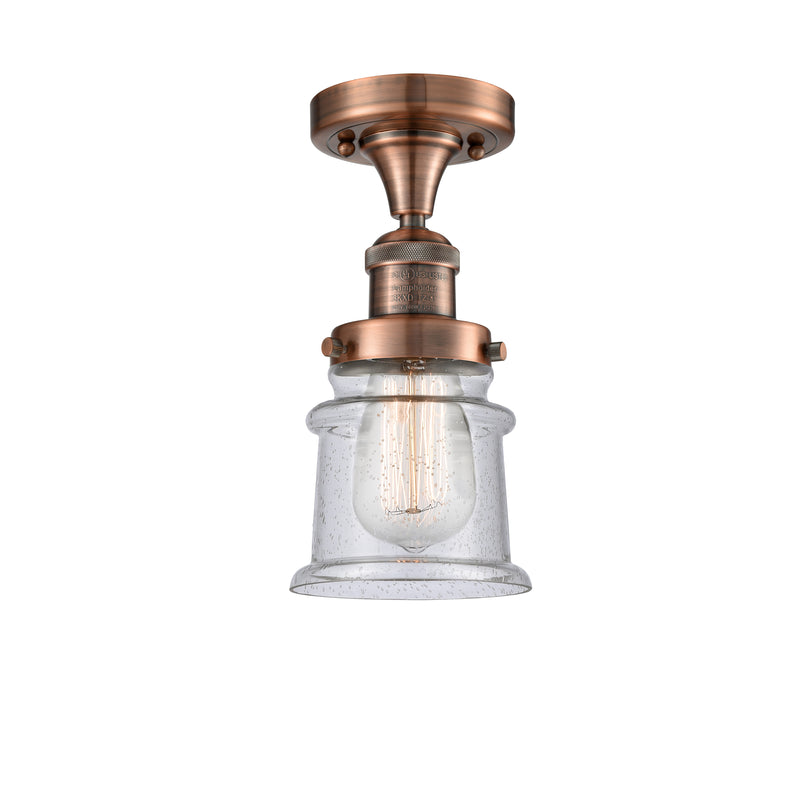 Innovations Lighting Small Canton 1 Light Semi-Flush Mount Part Of The Franklin Restoration Collection 517-1CH-AC-G184S