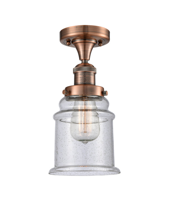 Innovations Lighting Canton 1 Light Semi-Flush Mount Part Of The Franklin Restoration Collection 517-1CH-AC-G184-LED