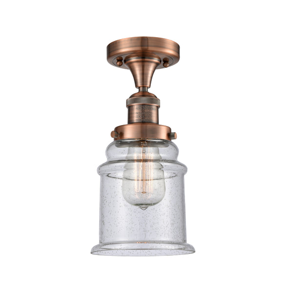 Innovations Lighting Canton 1 Light Semi-Flush Mount Part Of The Franklin Restoration Collection 517-1CH-AC-G184