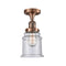 Innovations Lighting Canton 1 Light Semi-Flush Mount Part Of The Franklin Restoration Collection 517-1CH-AC-G184