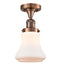 Innovations Lighting Bellmont 1 Light Semi-Flush Mount Part Of The Franklin Restoration Collection 517-1CH-AC-G191-LED