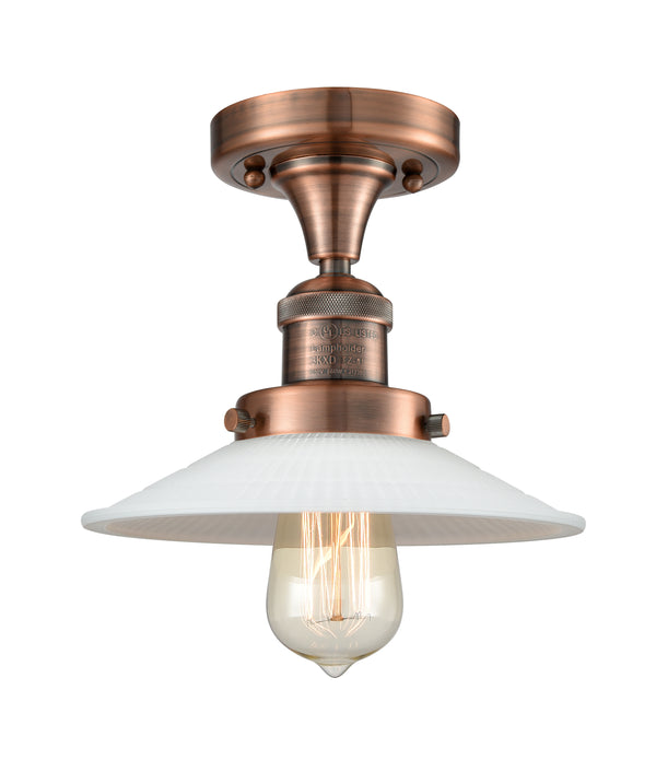 Innovations Lighting Halophane 1 Light Semi-Flush Mount Part Of The Franklin Restoration Collection 517-1CH-AC-G1-LED