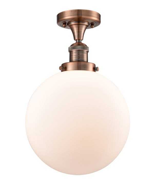 Innovations Lighting Beacon 1 Light 10" Semi-Flush Mount 517-1CH-AC-G201-10-LED