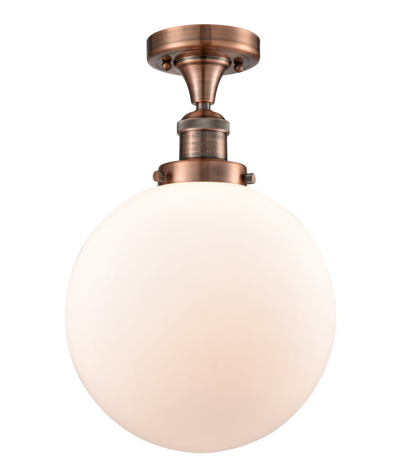 Innovations Lighting Beacon 1 Light 10" Semi-Flush Mount 517-1CH-AC-G201-10-LED