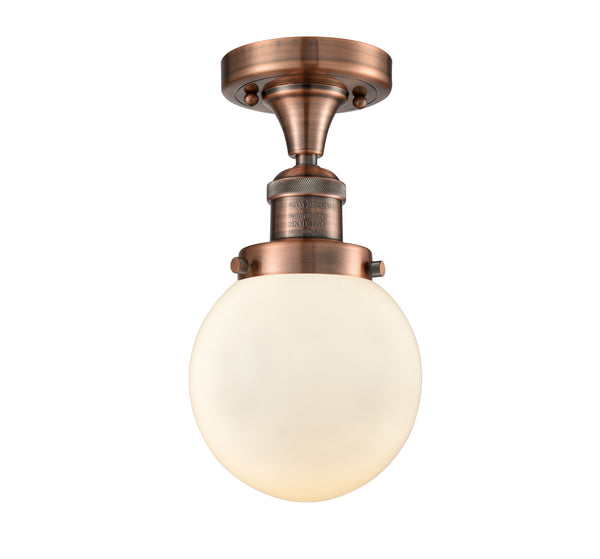 Innovations Lighting Beacon 1 Light 6" Semi-Flush Mount 517-1CH-AC-G201-6-LED
