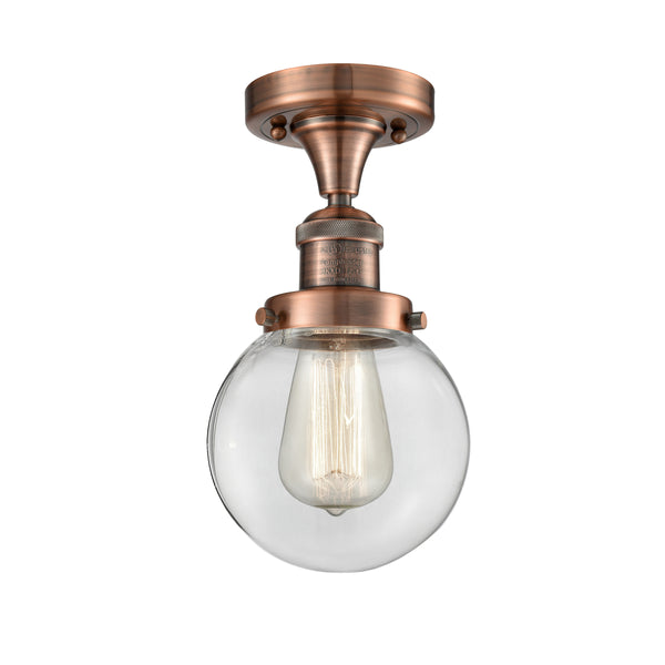 Innovations Lighting Beacon 1 Light 6" Semi-Flush Mount 517-1CH-AC-G202-6