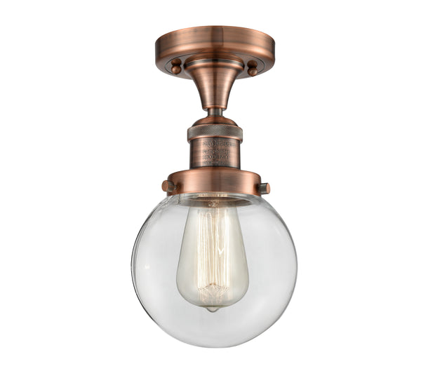 Innovations Lighting Beacon 1 Light 6" Semi-Flush Mount 517-1CH-AC-G202-6-LED