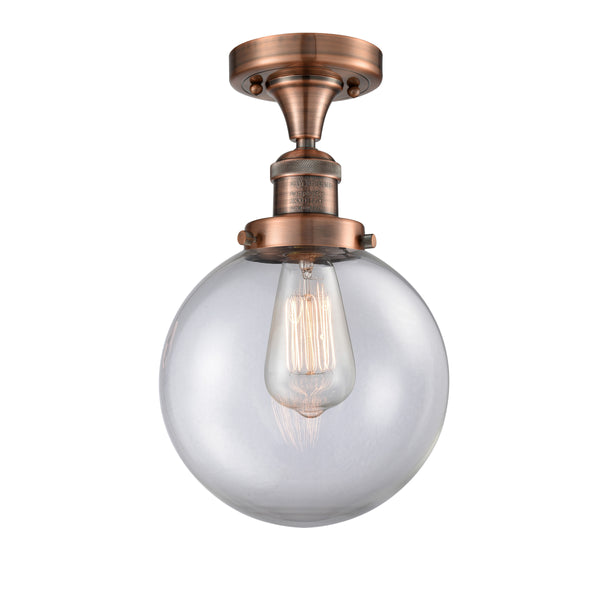 Innovations Lighting Beacon 1 Light 8" Semi-Flush Mount 517-1CH-AC-G202-8