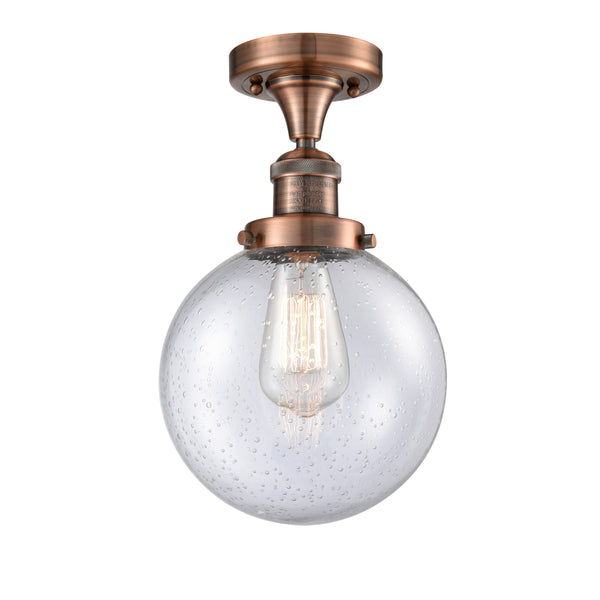 Innovations Lighting Beacon 1 Light 8" Semi-Flush Mount 517-1CH-AC-G204-8