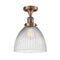 Innovations Lighting Seneca Falls 1 Light Semi-Flush Mount Part Of The Franklin Restoration Collection 517-1CH-AC-G222