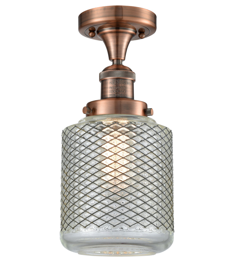 Innovations Lighting Stanton 1 Light Semi-Flush Mount Part Of The Franklin Restoration Collection 517-1CH-AC-G262-LED