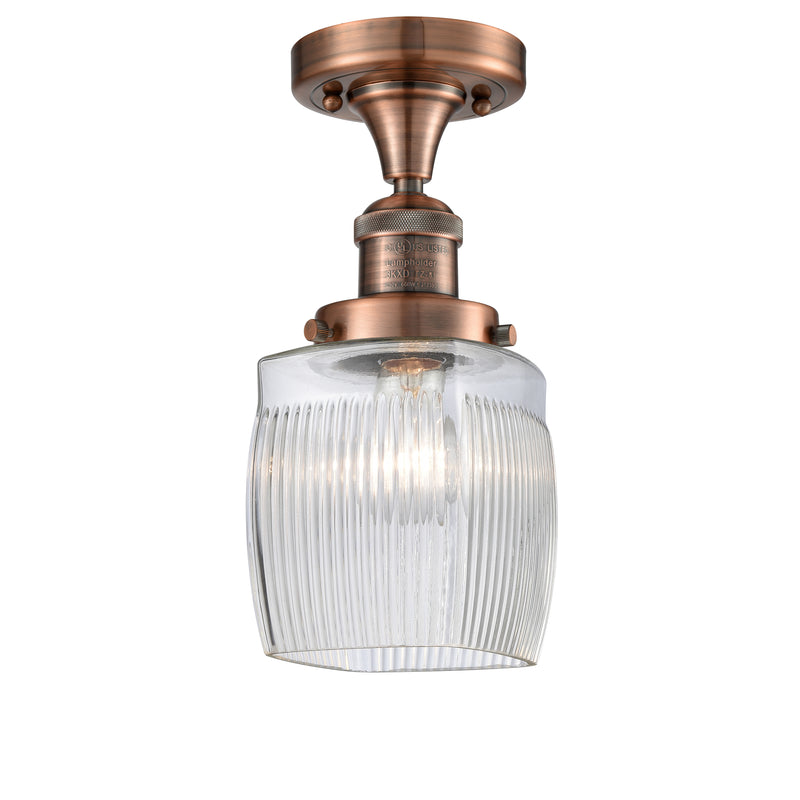Innovations Lighting Colton 1 Light Semi-Flush Mount Part Of The Franklin Restoration Collection 517-1CH-AC-G302