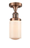 Innovations Lighting Dover 1 Light Semi-Flush Mount Part Of The Franklin Restoration Collection 517-1CH-AC-G311-LED
