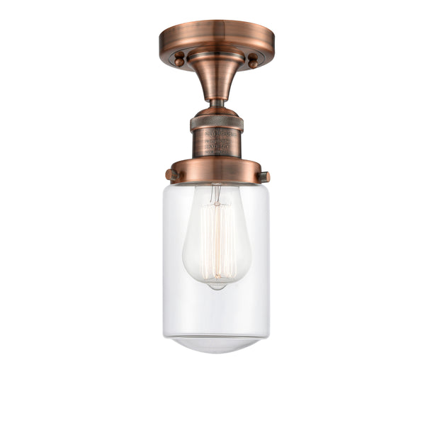 Innovations Lighting Dover 1 Light Semi-Flush Mount Part Of The Franklin Restoration Collection 517-1CH-AC-G312