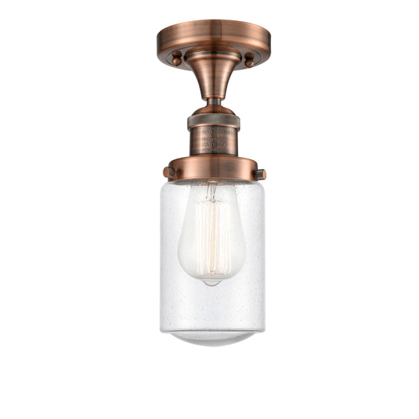 Innovations Lighting Dover 1 Light Semi-Flush Mount Part Of The Franklin Restoration Collection 517-1CH-AC-G314