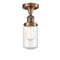 Innovations Lighting Dover 1 Light Semi-Flush Mount Part Of The Franklin Restoration Collection 517-1CH-AC-G314
