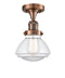Innovations Lighting Olean 1 Light Semi-Flush Mount Part Of The Franklin Restoration Collection 517-1CH-AC-G322-LED