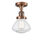Innovations Lighting Olean 1 Light Semi-Flush Mount Part Of The Franklin Restoration Collection 517-1CH-AC-G324