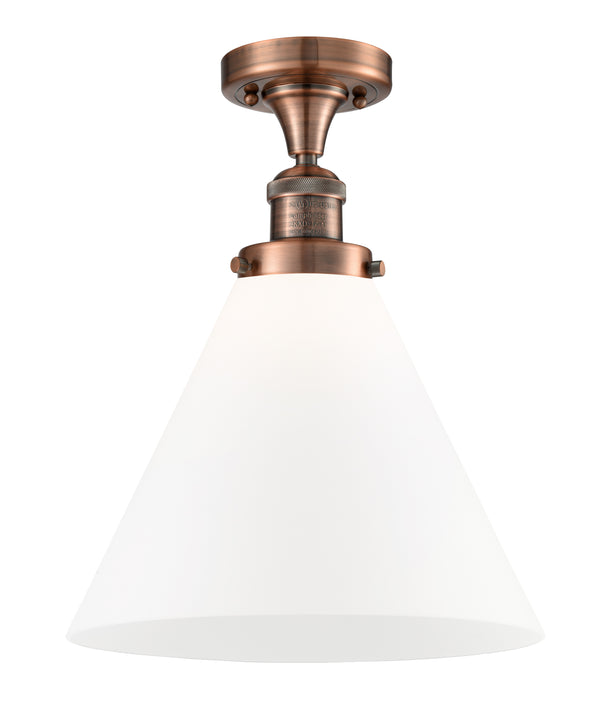 Innovations Lighting X-Large Cone 1 Light Semi-Flush Mount Part Of The Franklin Restoration Collection 517-1CH-AC-G41-L-LED