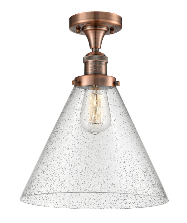 Innovations Lighting X-Large Cone 1 Light Semi-Flush Mount Part Of The Franklin Restoration Collection 517-1CH-AC-G44-L-LED