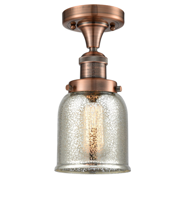Innovations Lighting Small Bell 1 Light Semi-Flush Mount Part Of The Franklin Restoration Collection 517-1CH-AC-G58-LED