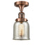 Innovations Lighting Small Bell 1 Light Semi-Flush Mount Part Of The Franklin Restoration Collection 517-1CH-AC-G58-LED